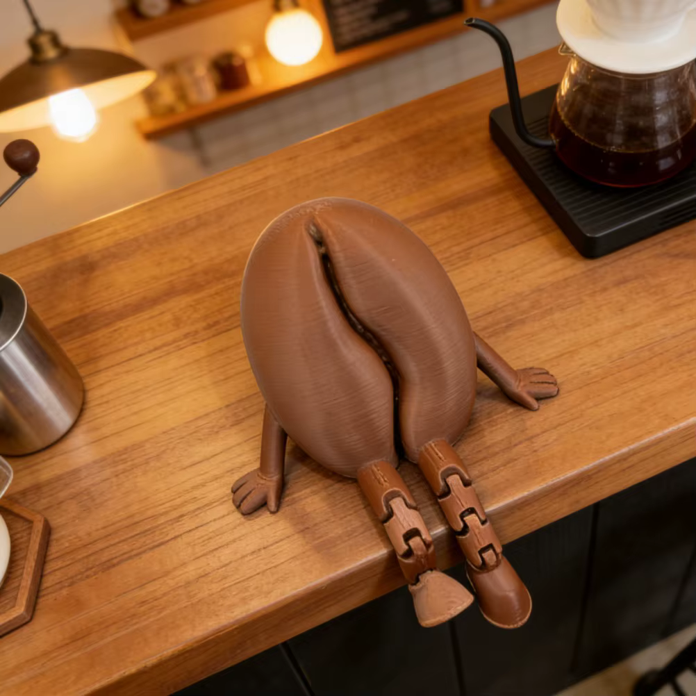 Pièce décorative en forme de grain de café