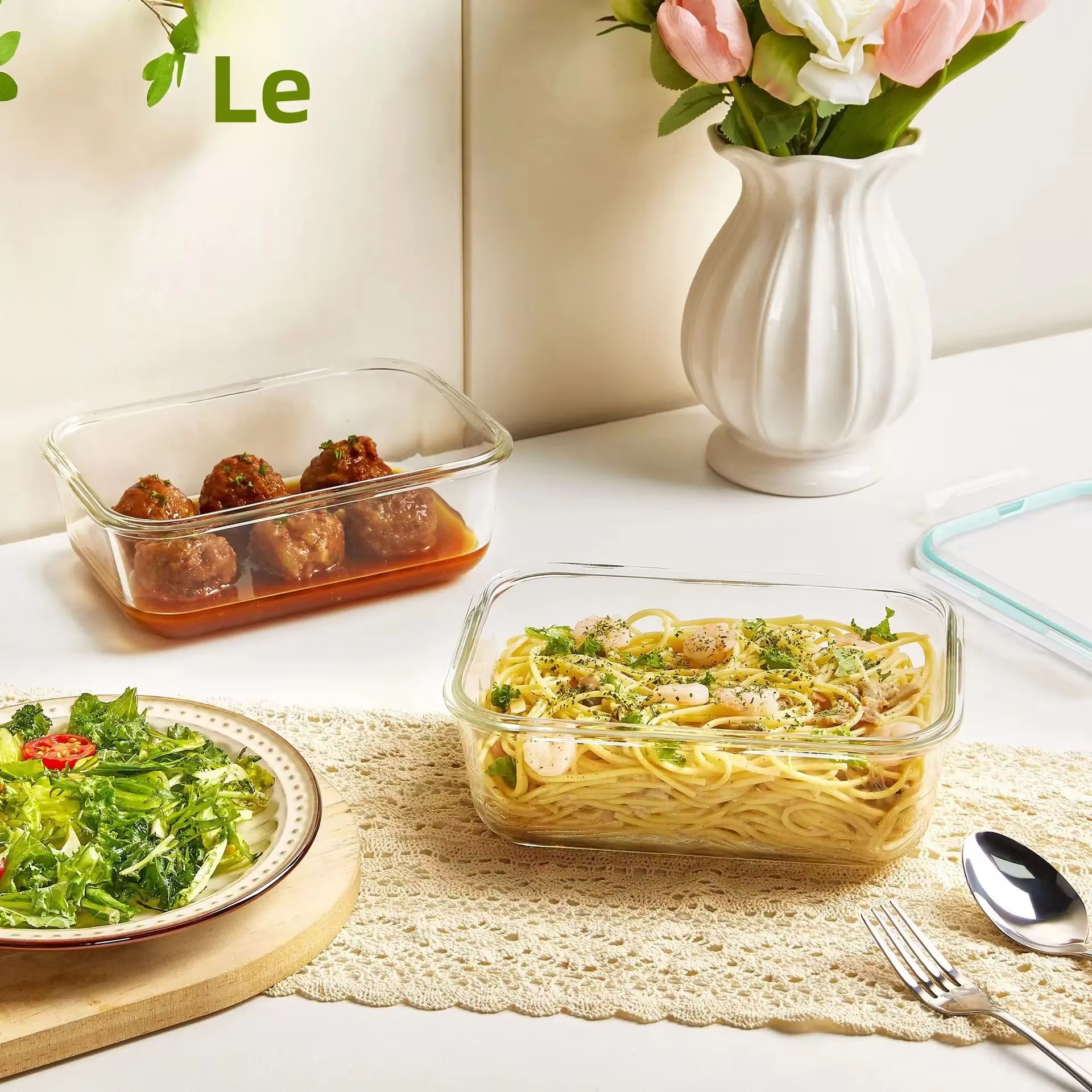 Boîtes de conservation alimentaire en verre