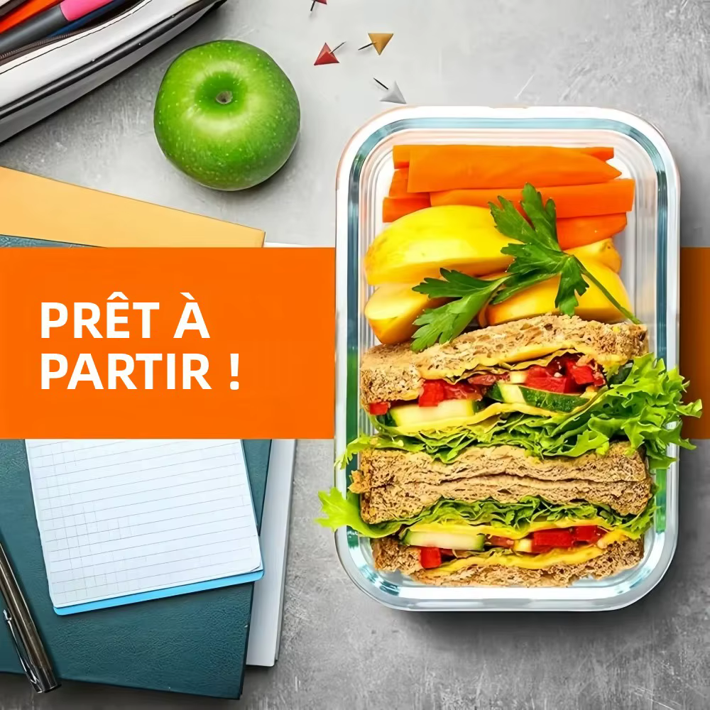 Boîte à lunch en verre sans BPA