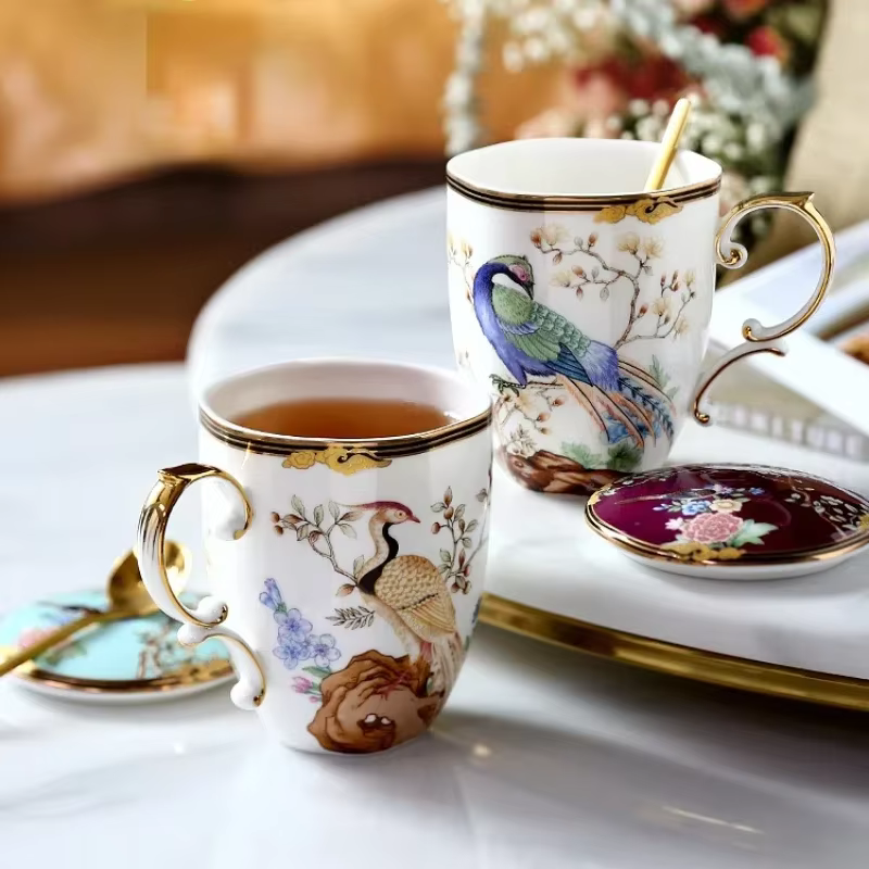 Tasse à café en porcelaine de style chinois