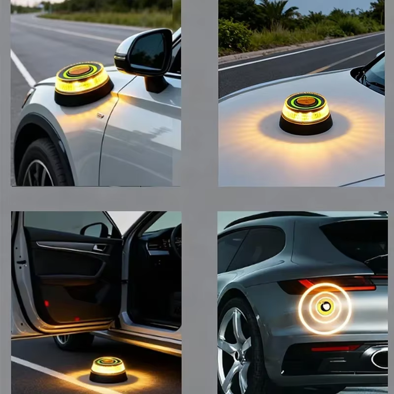 Feu de signalisation d'urgence pour voiture, haute luminosité, lampe de toit, adsorption magnétique, lampe stroboscopique clignotante, signal de sécurité nocturne