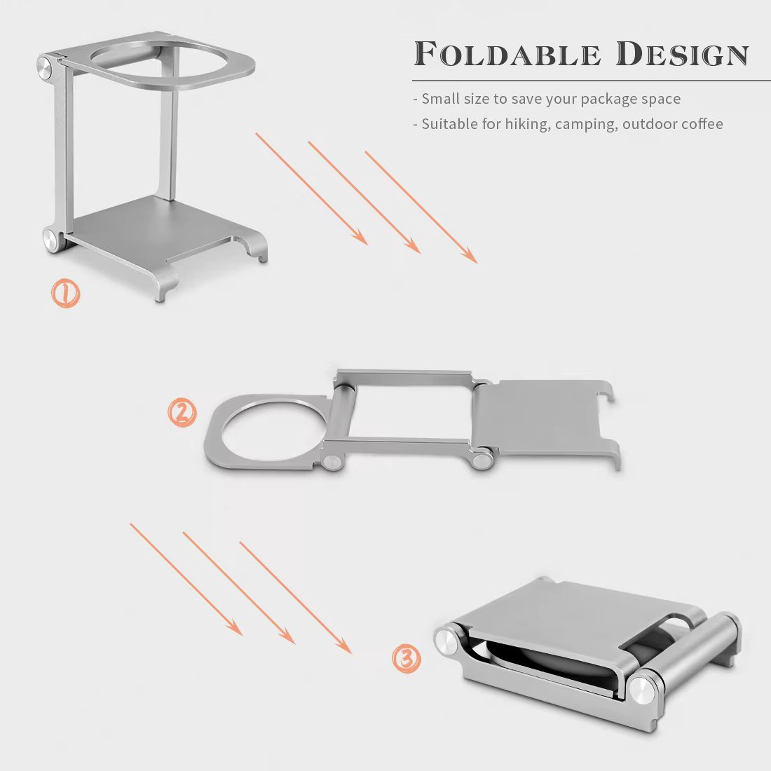 Porte-goutte à café pliable en alliage d'aluminium