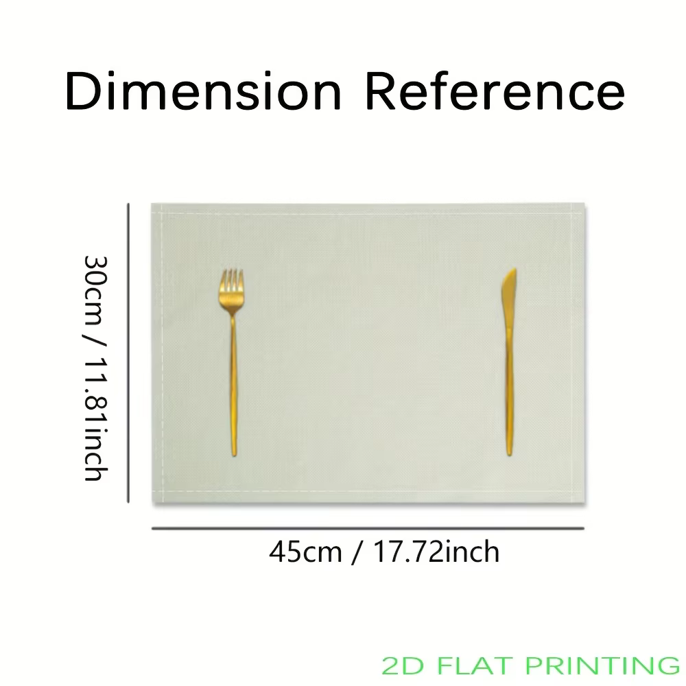 Napperons imprimés de fleurs plates 2D