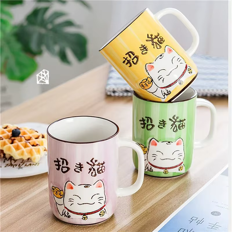 Tasse à eau en céramique de dessin animé japonais