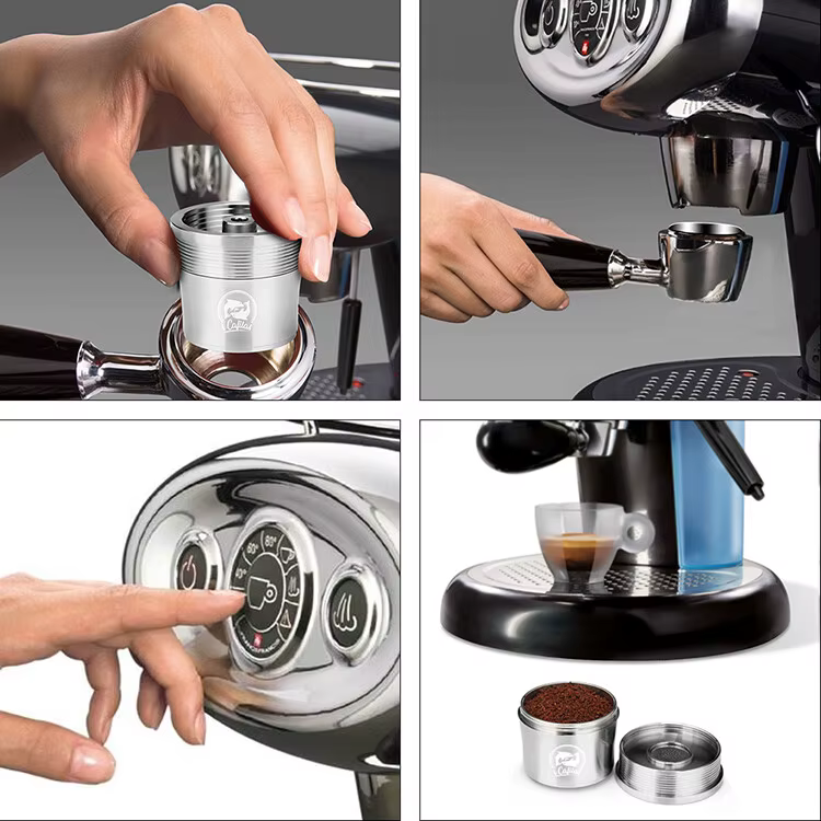 Capsules de café réutilisables et rechargeables pour machine à expresso Illy X7.1 X8 X9 IllY3 IllY1.1 IllY5