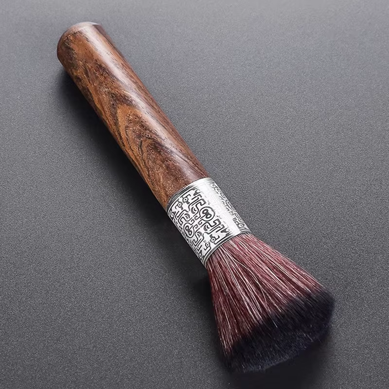 Brosse de lavage de poudre de café noir expresso en bois
