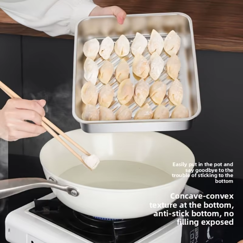 Plateaux de cuisson professionnels en acier inoxydable! 3 pièces avec couvercles – Antiadhésif et facile à nettoyer. Parfait pour rôtir des légumes/carne. Grade maison et restaurant