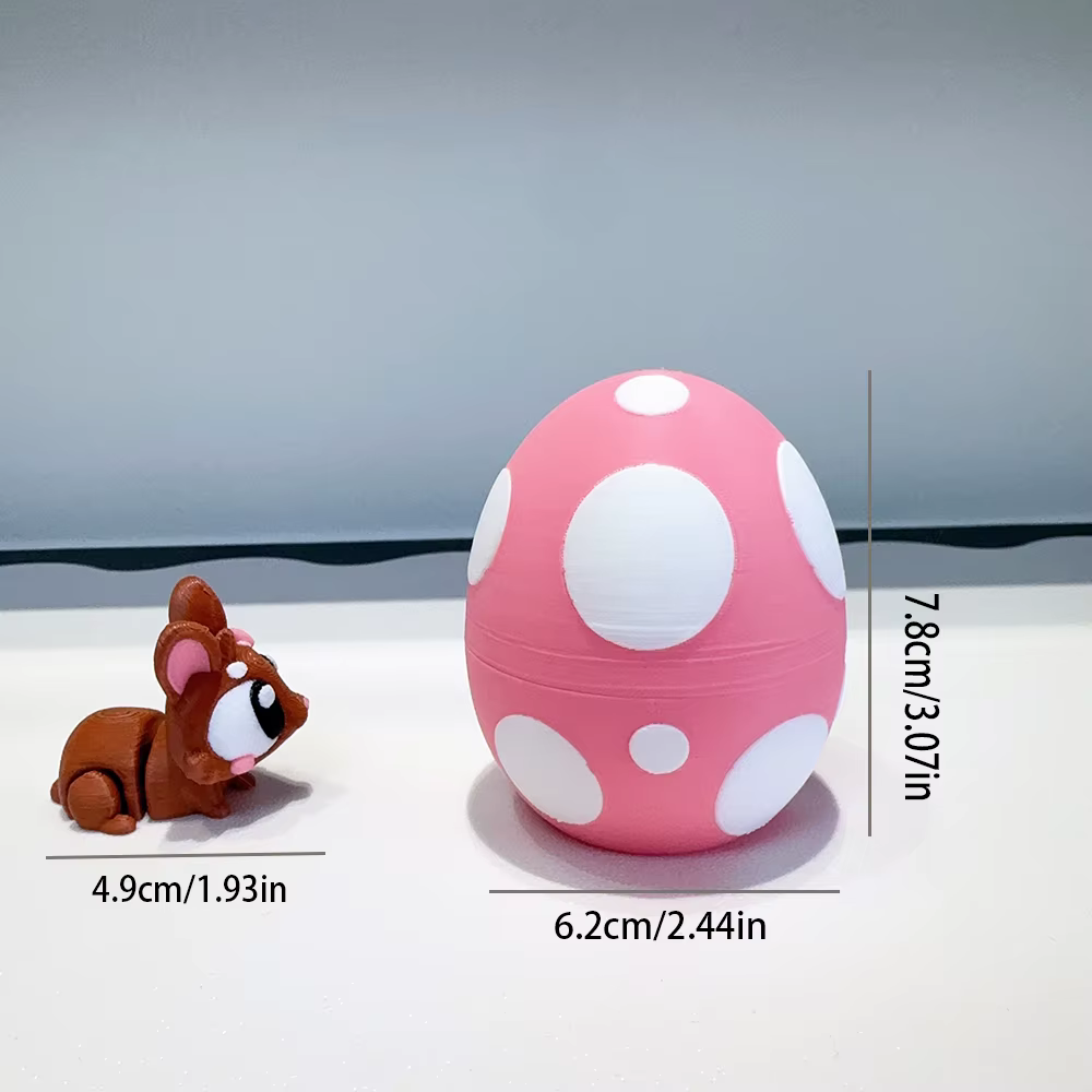Modèle d'œuf de lapin et de lapin coloré