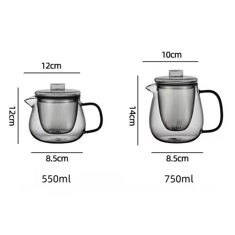 Théière en verre avec infuseur