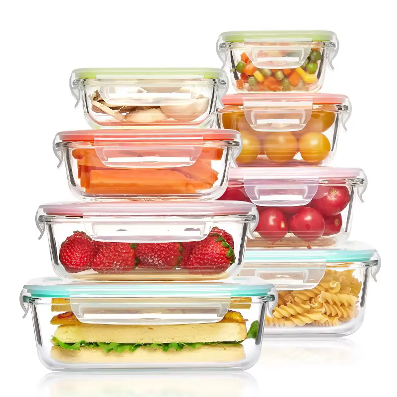 Boîtes de conservation alimentaire en verre