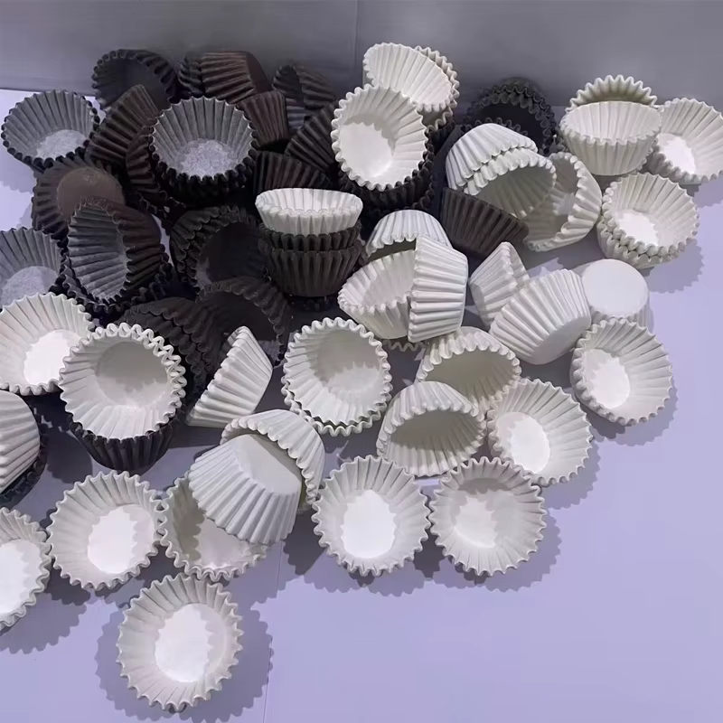 100Pcs200Pcs500Pcs1000Pcs Mini gobelets en papier à gâteau blanc/cofé