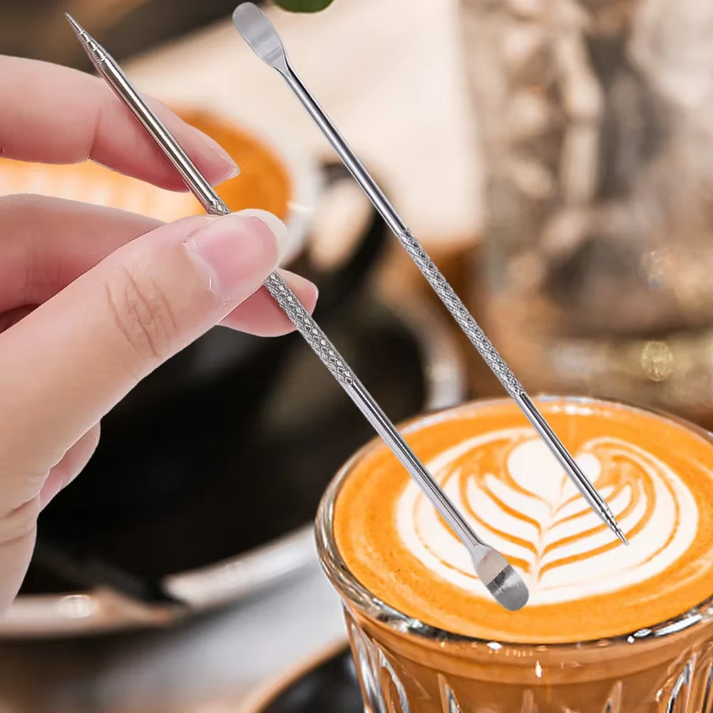 Stylo d'art de café en acier inoxydable