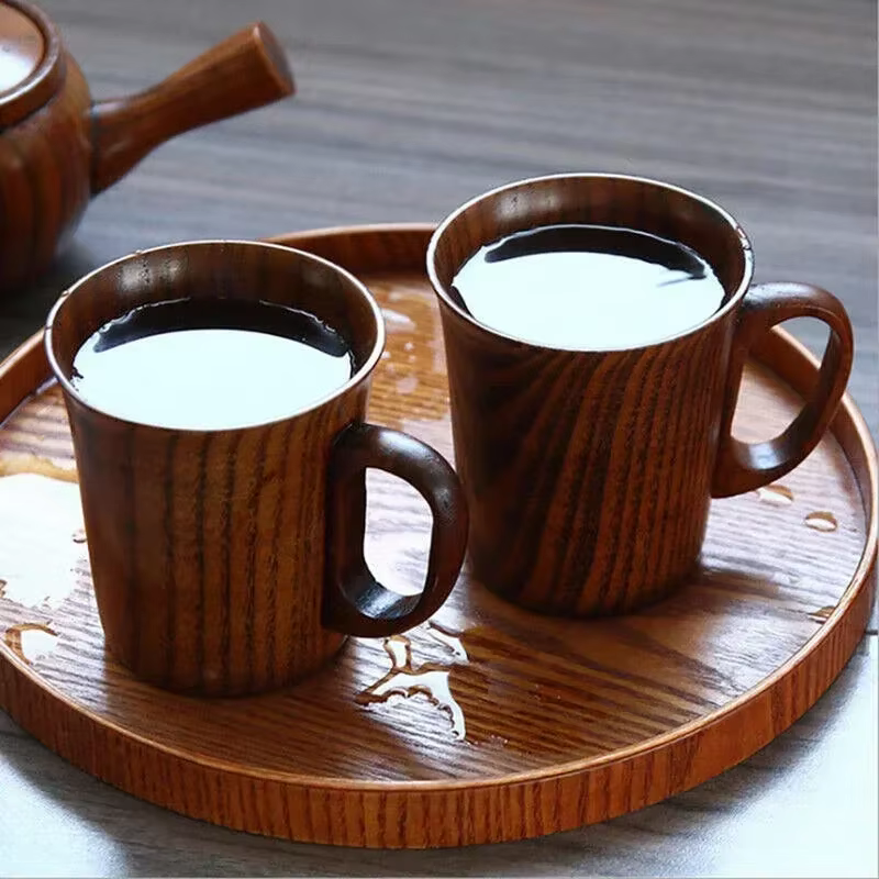 Tasse en Bois Faite à la Main de 400ml