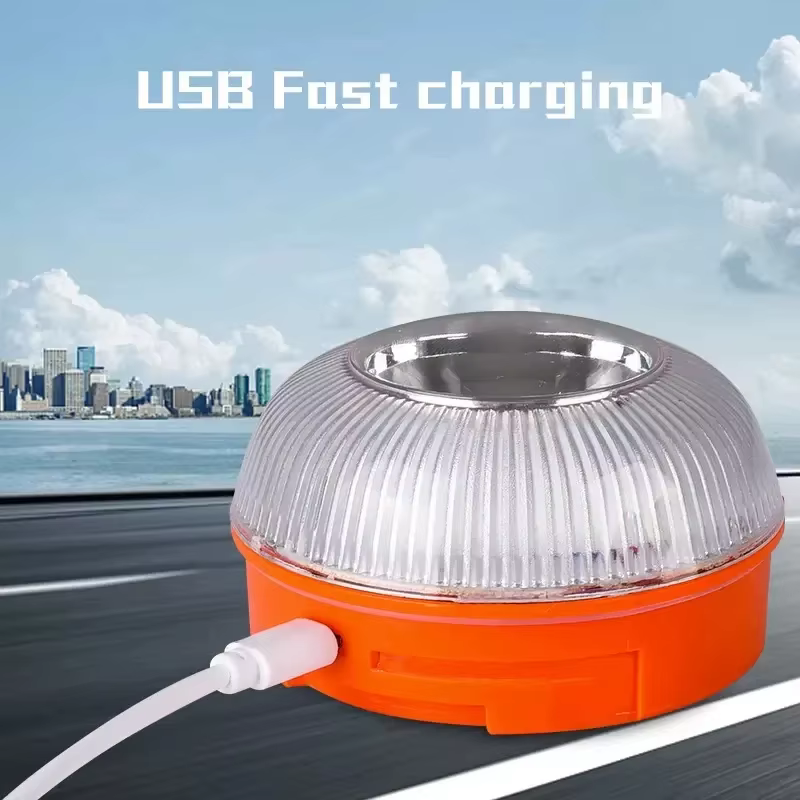 Balise d'urgence pour voiture, Rechargeable par USB, Induction magnétique, stroboscope automatique, clignotant, voyant d'avertissement, aide au Flash, lampe de signalisation de sécurité