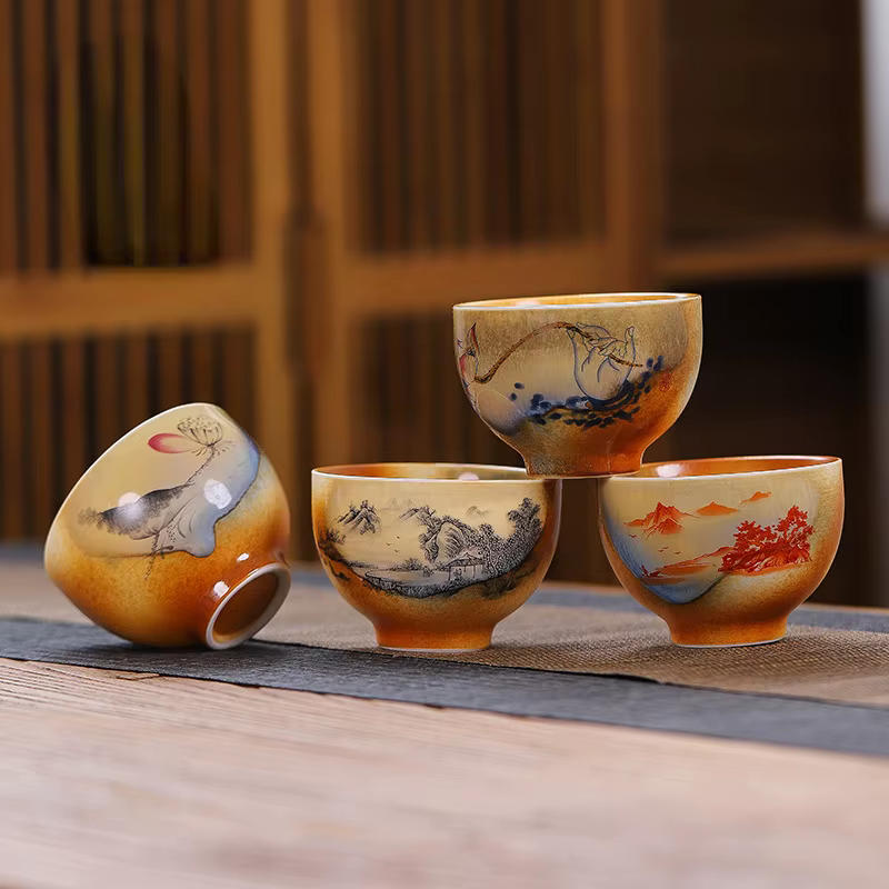 Tasses à thé Kungfu Vintage