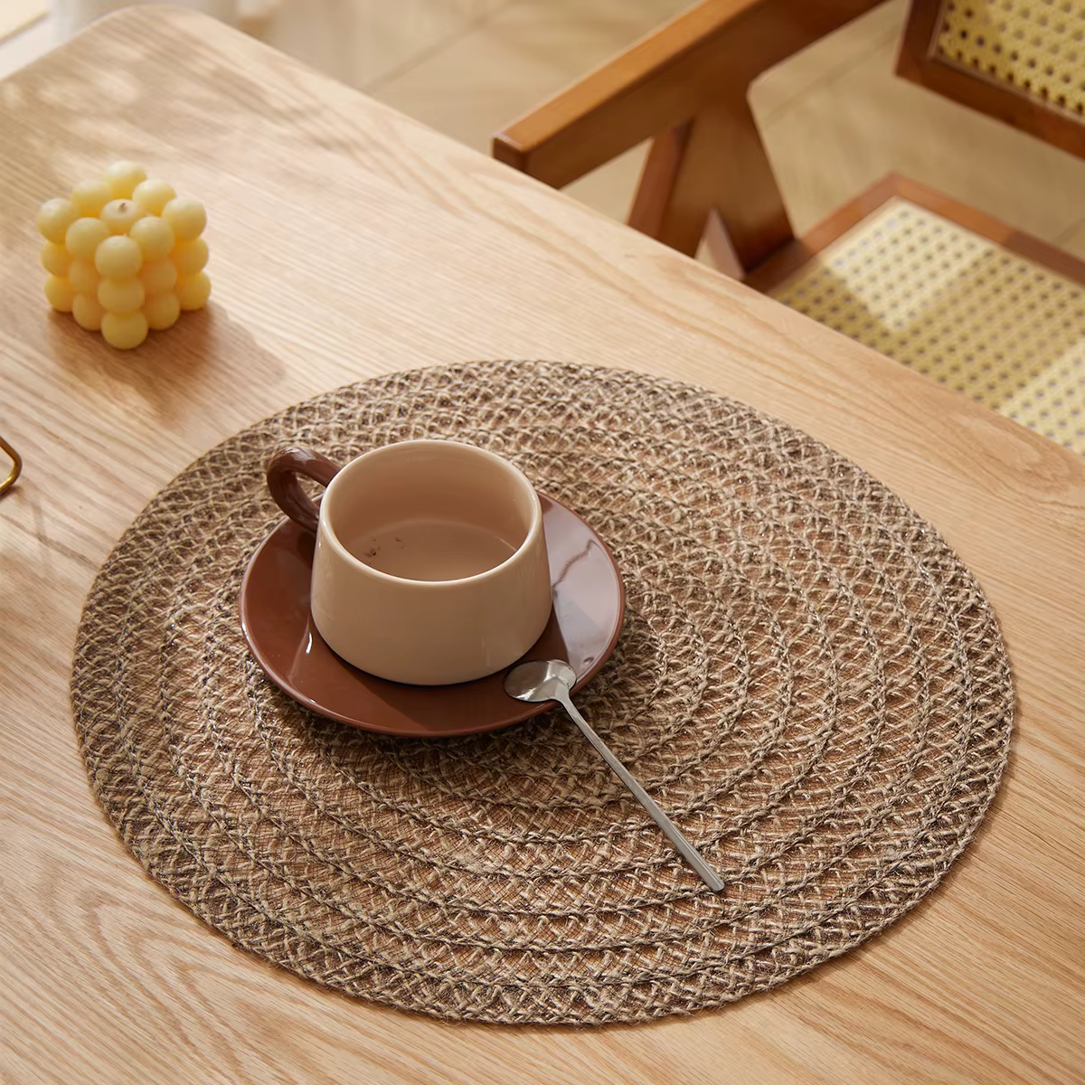 4/6 napperons de noël Jute pour Table à manger vacances