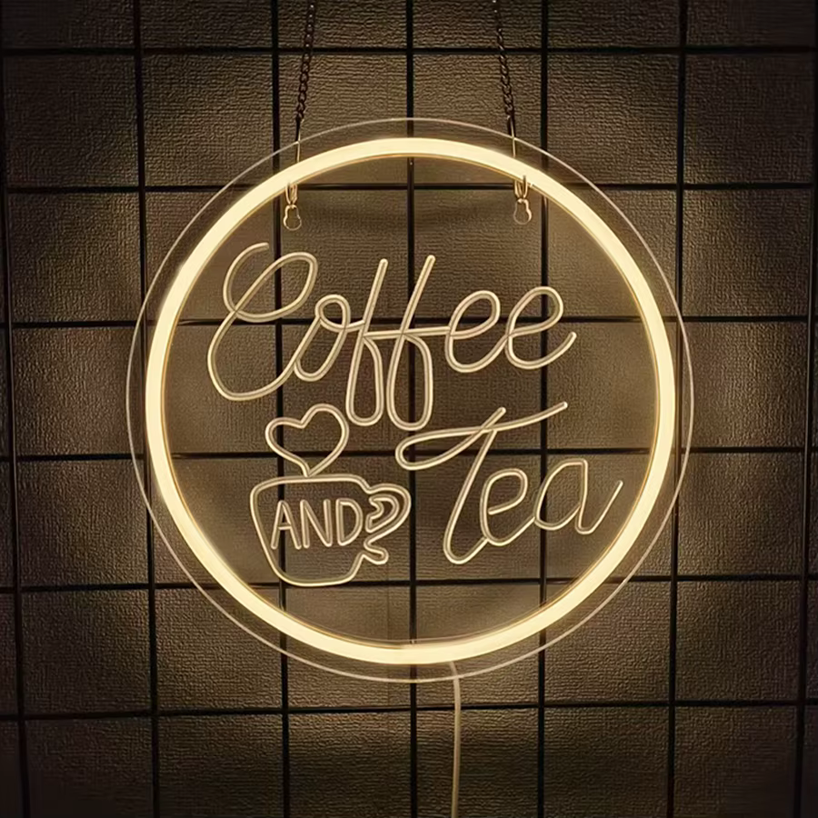 Enseignes au néon de la série café pour la décoration murale