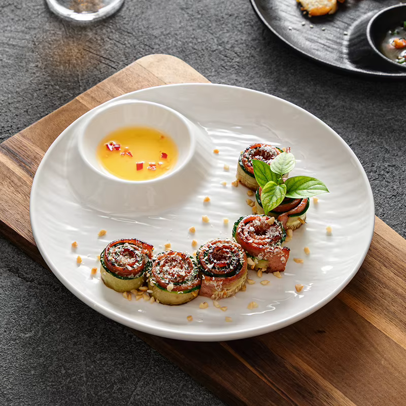 Assiette jiaozi en céramique