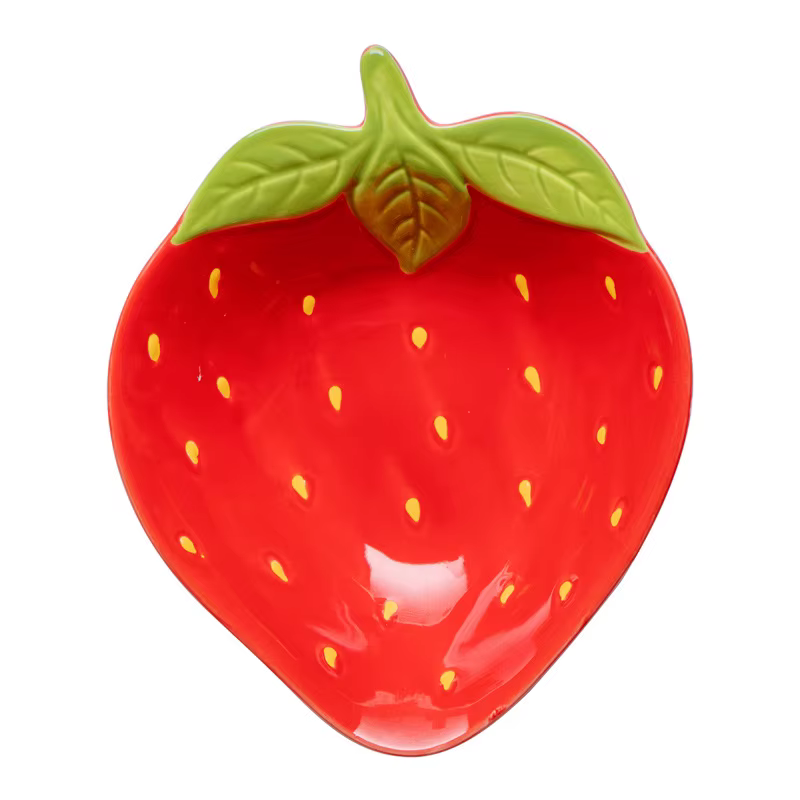 Bol à salade en céramique en forme de fraise