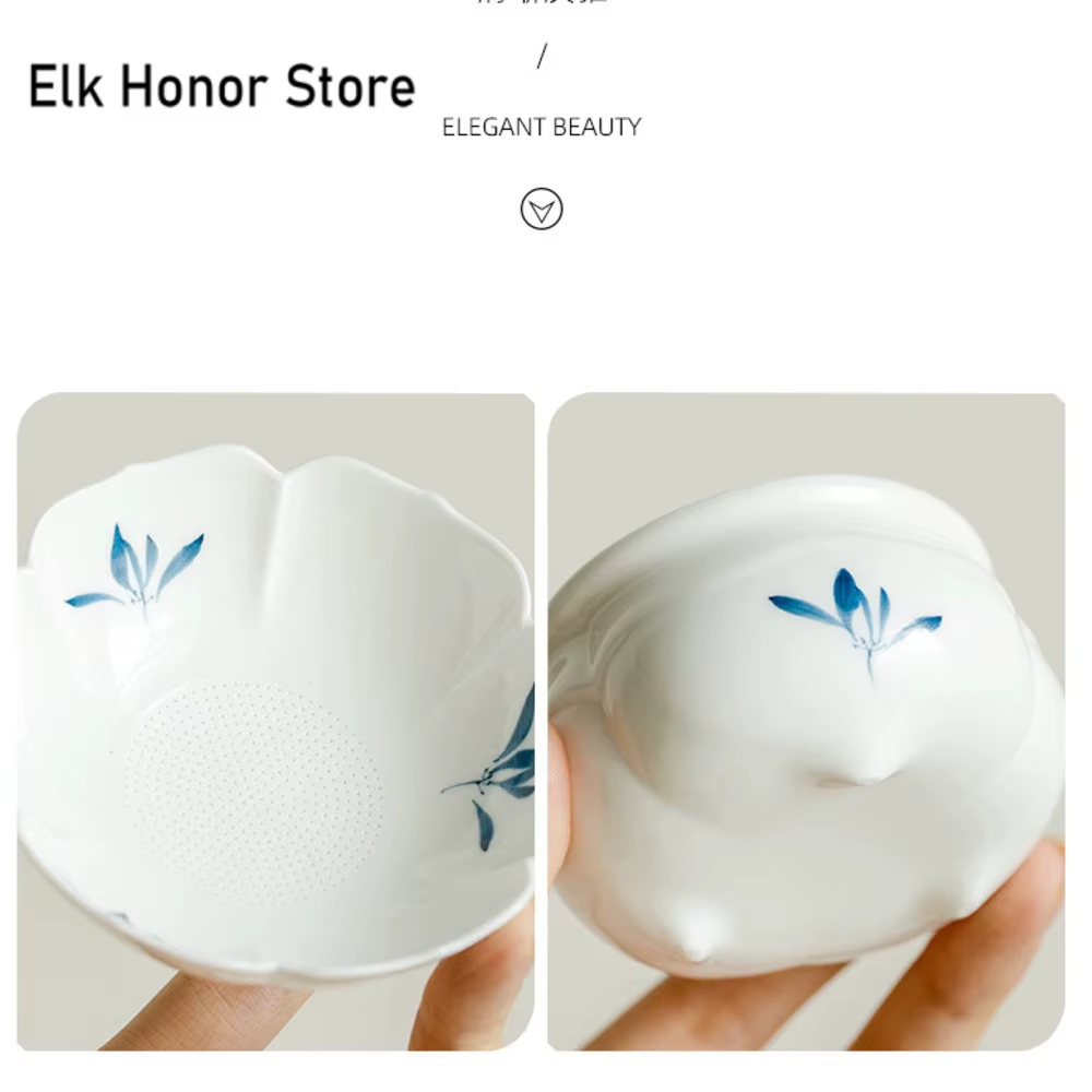 Infuseur à thé orchidée papillon dessiné à la main pur Boutique Chhai pour thé diffuseur de thé passoire à thé théière filtre à thé cafés artisanat