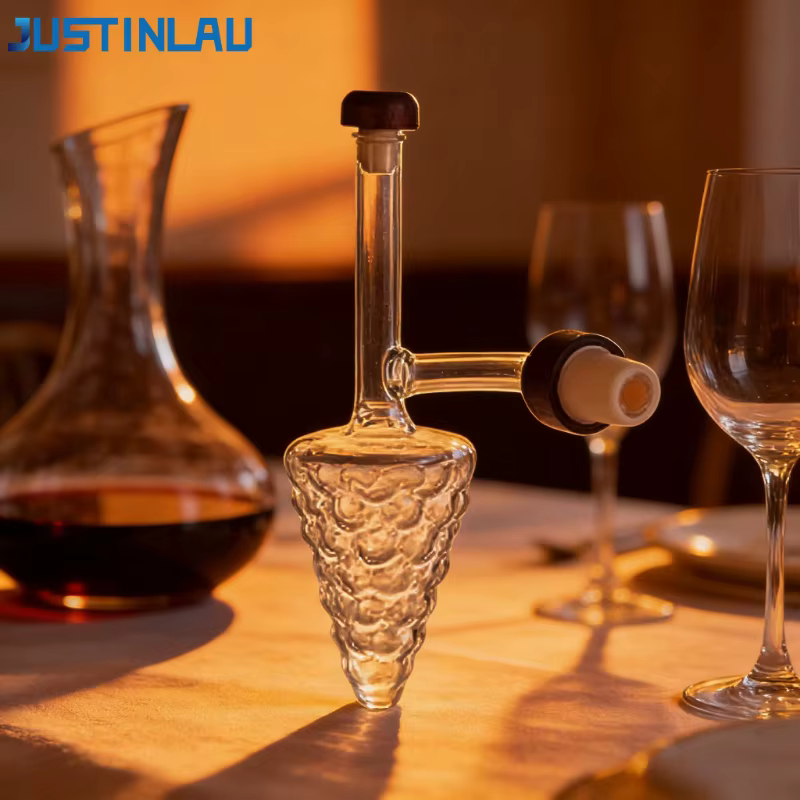 JUSTINLAU Aérateur de vin créatif en verre borosilicate