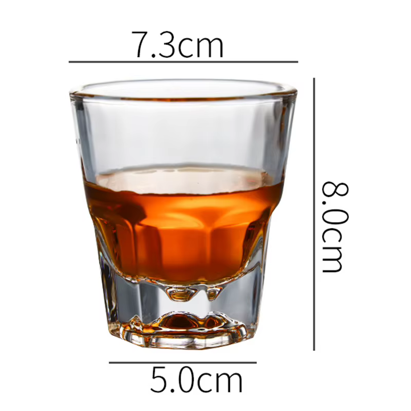 Ensemble de verres à expresso italiens à fond optique