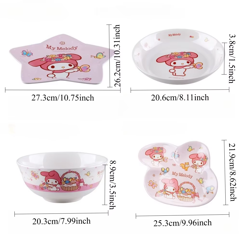 Sanrio vaisselle ma mélodie assiette à salade Ramen bol à soupe dessin animé enfants