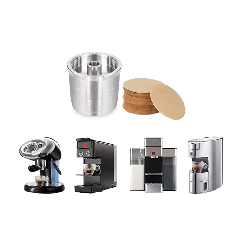 Capsule de café réutilisable en acier inoxydable pour dosette