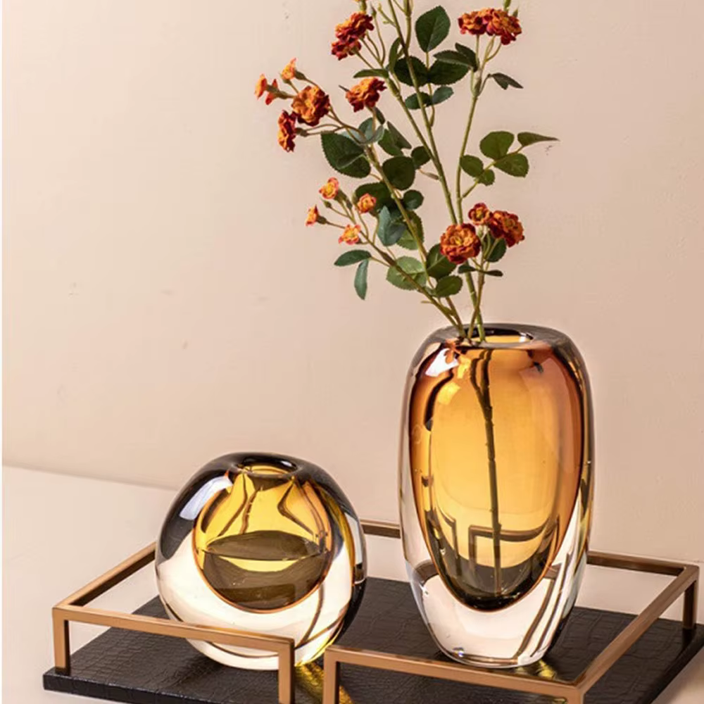 Vase en verre Transparent fleur de cristal