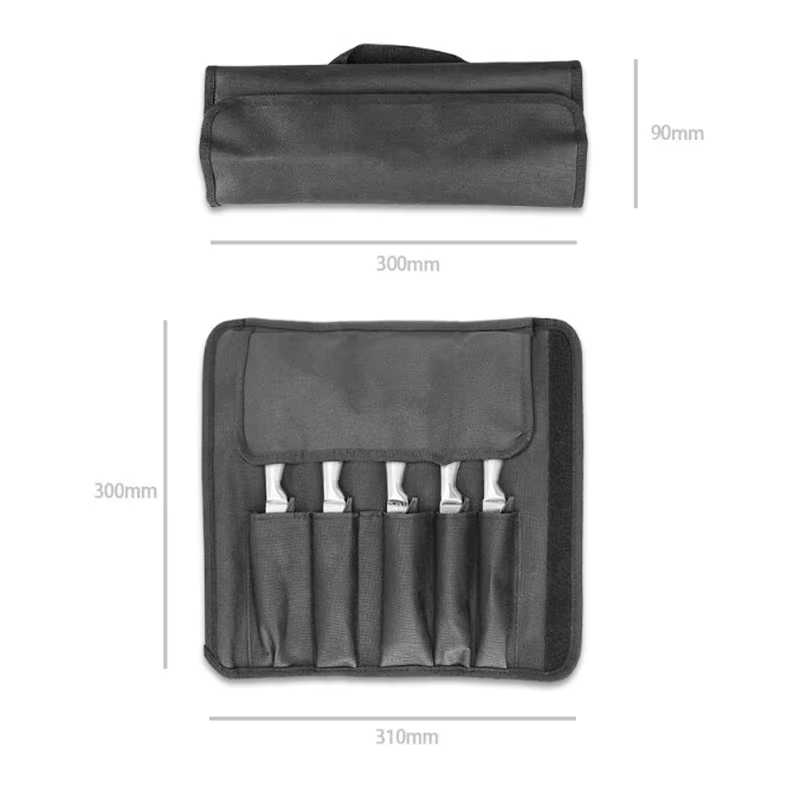 Sac à couteaux de Chef Portable multifonctionnel noir