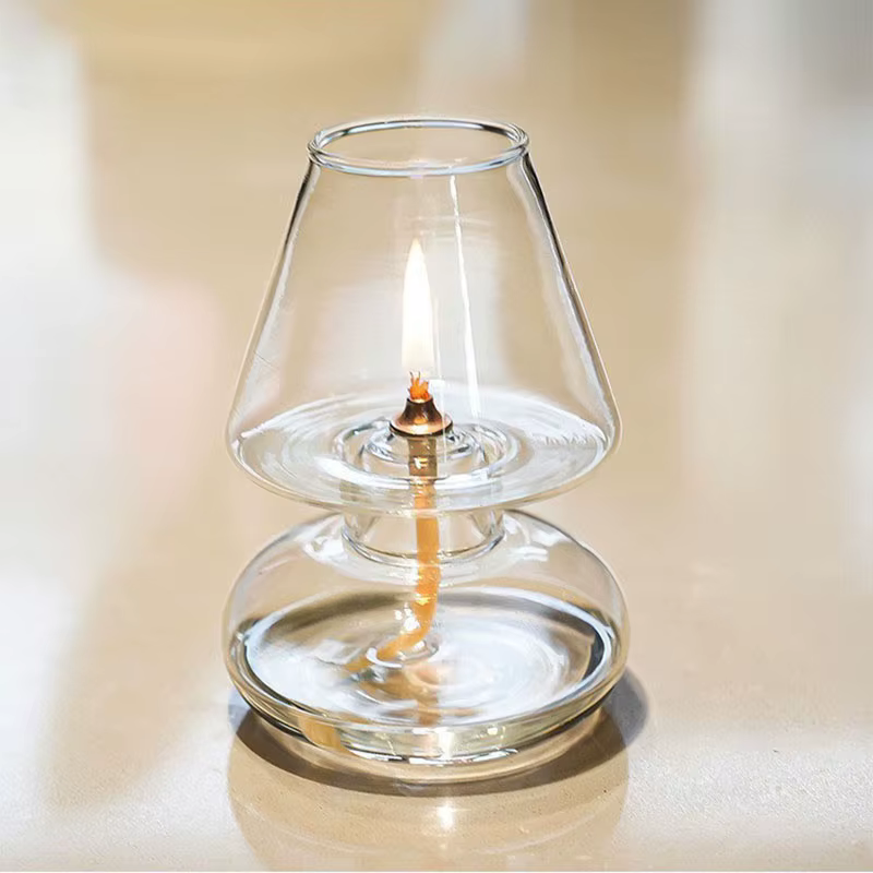 Lampe à huile en verre pour réception de mariage