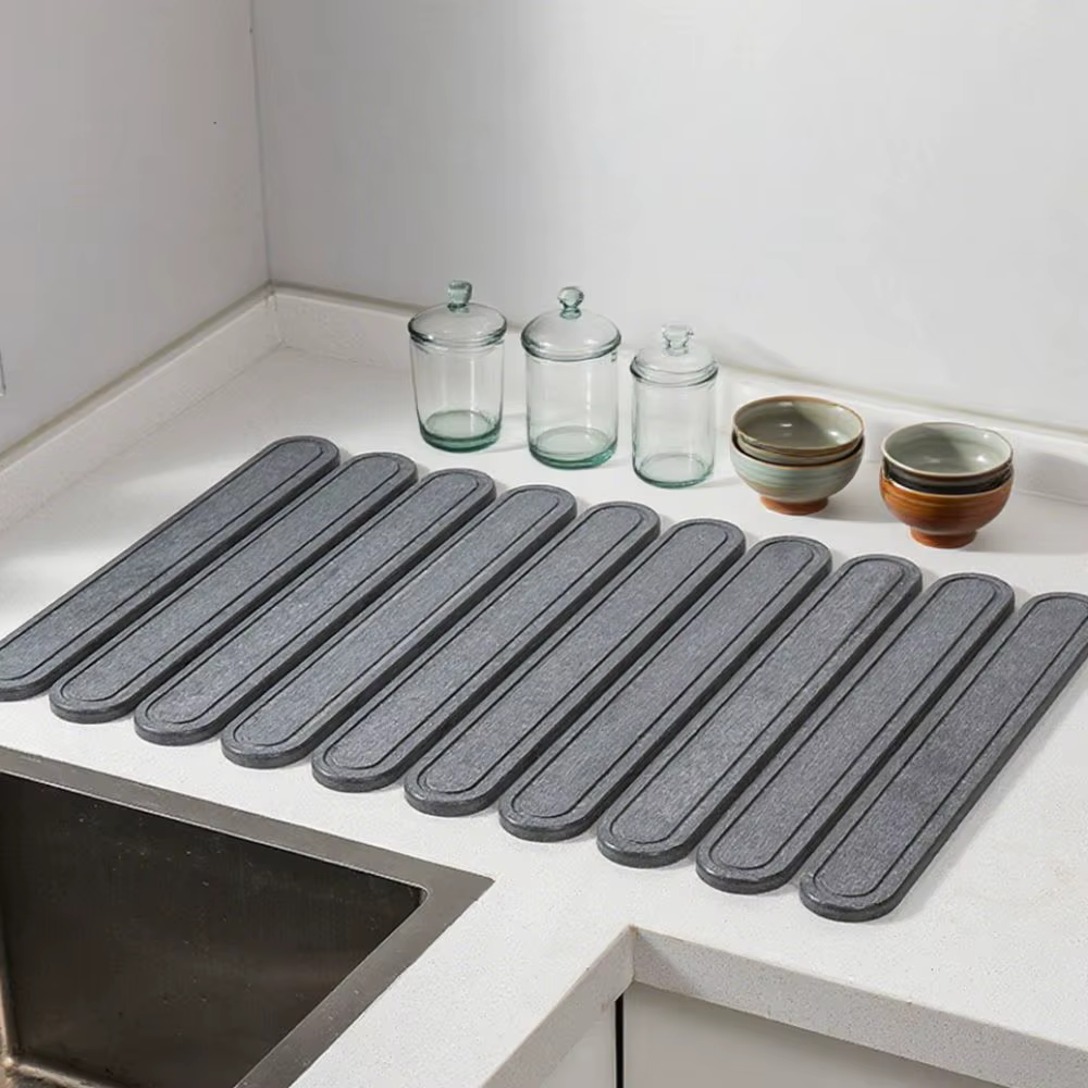 Tapis de séchage de vaisselle en diatomite écologique