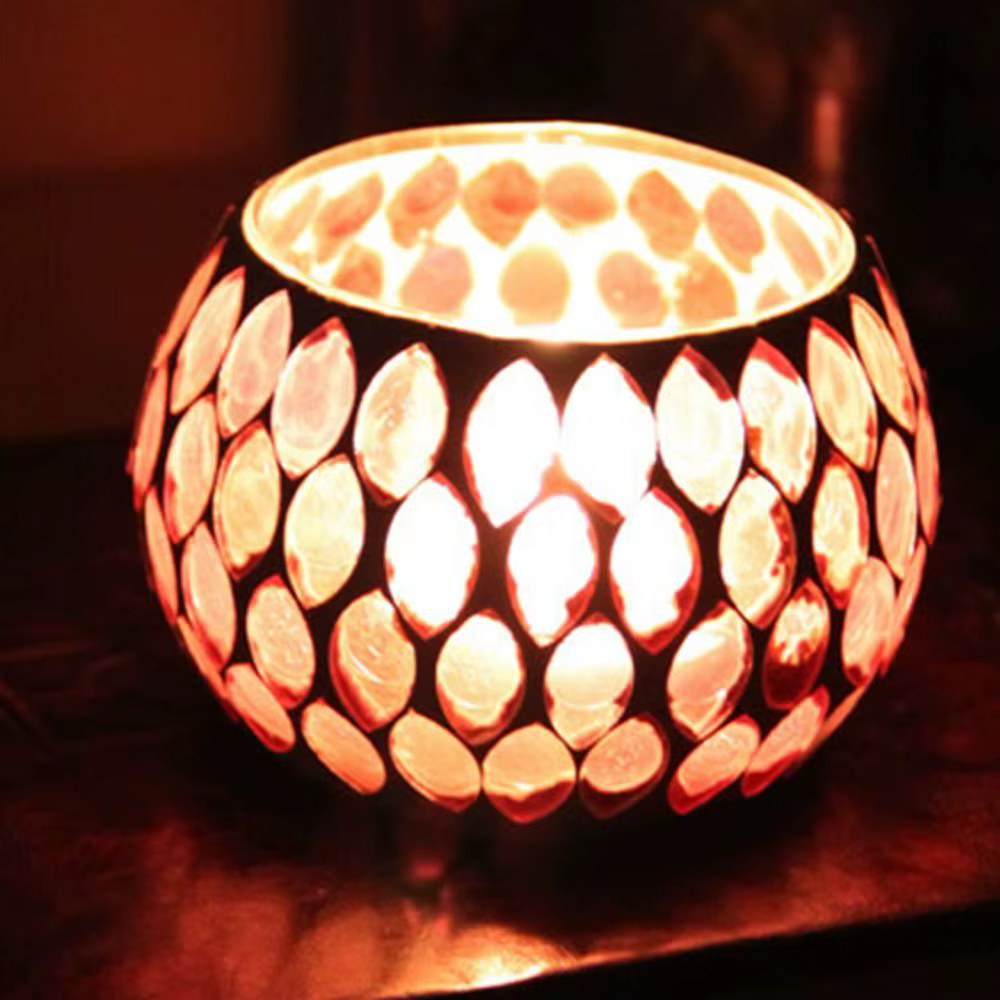 Centre de table en verre de style marocain