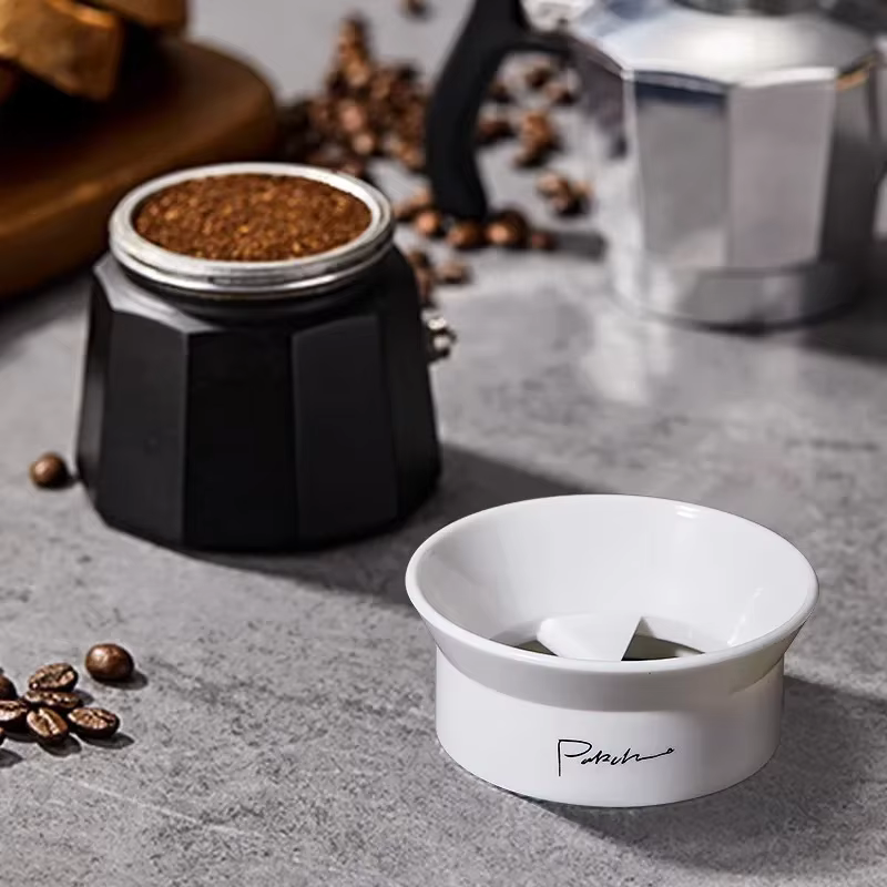 Pot à moka anti-vol avec anneau de remplissage de poudre