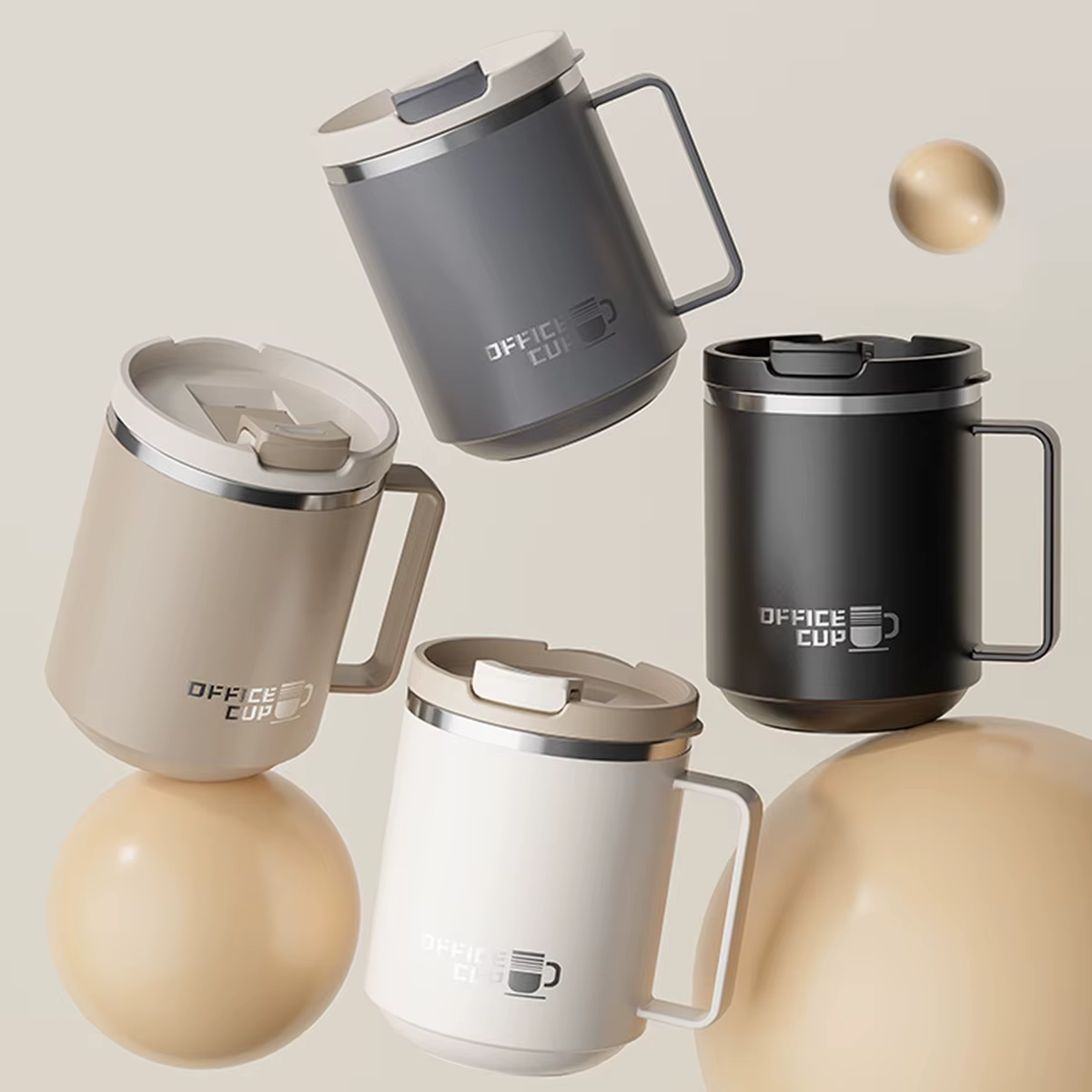 Mug à café isotherme à double paroi en acier inoxydable 304