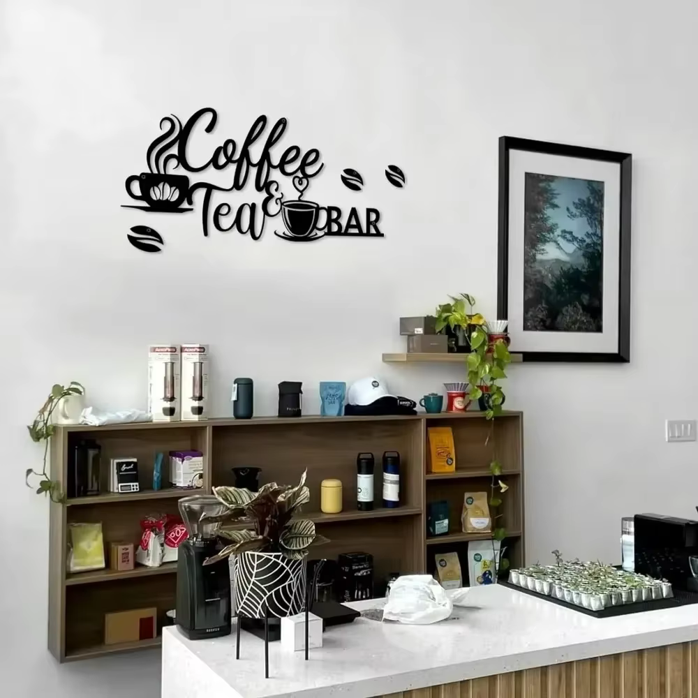Panneau de Bar à café en métal