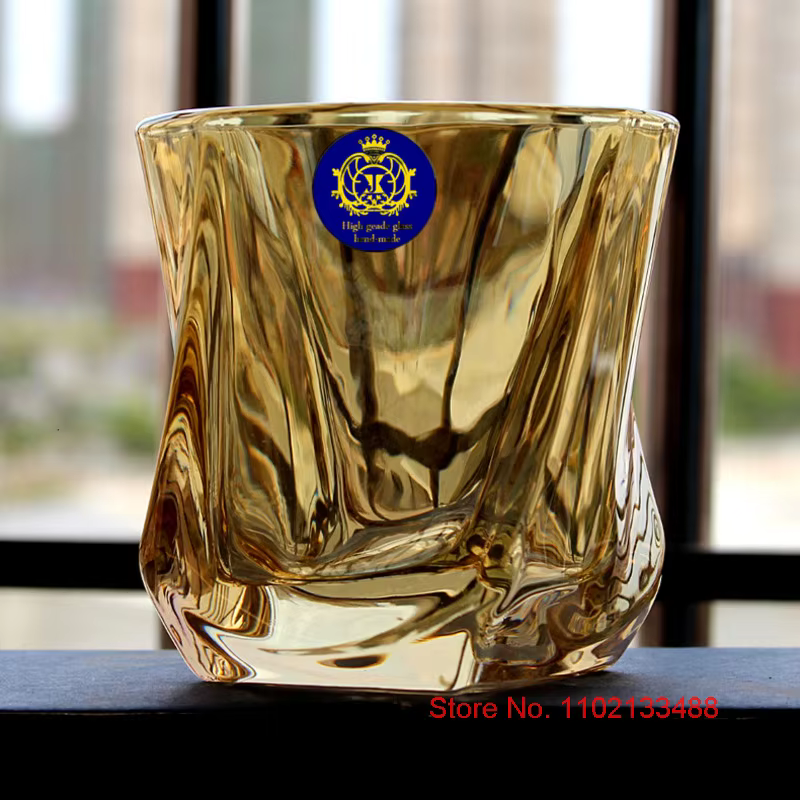 Verres à whisky en cristal doré pour la maison