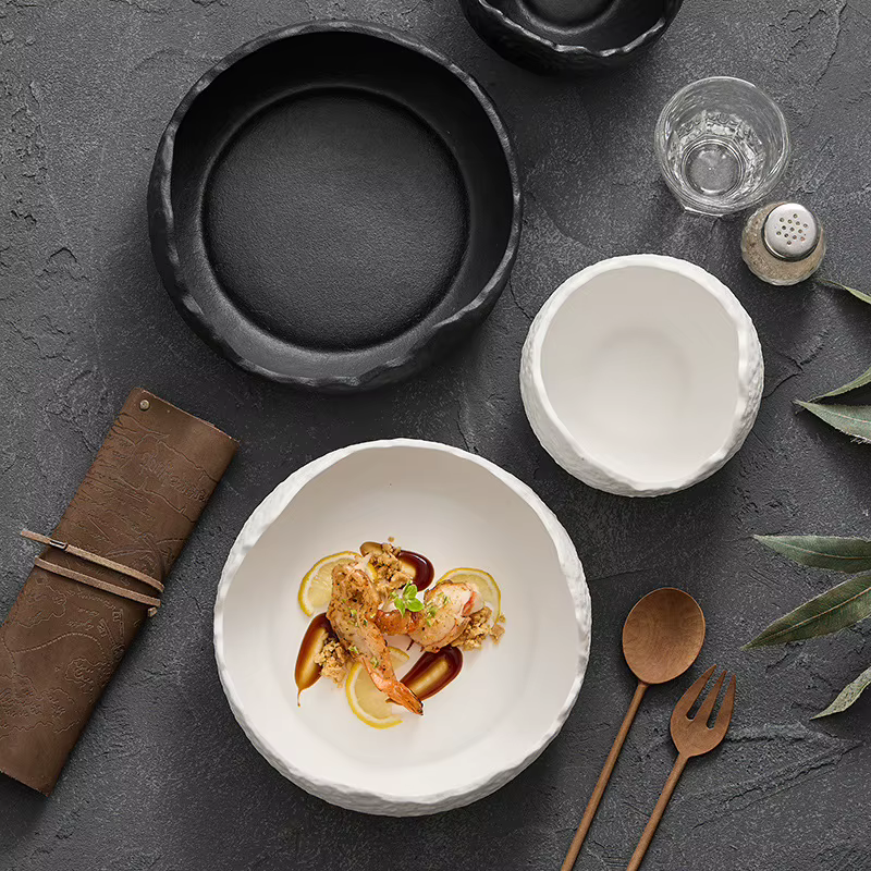 Filles à soupe en céramique blanche