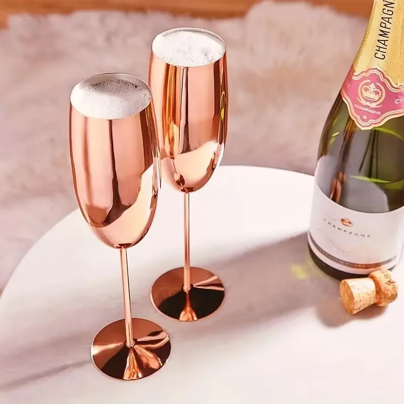 Nouvelles verres à vin en acier inoxydable