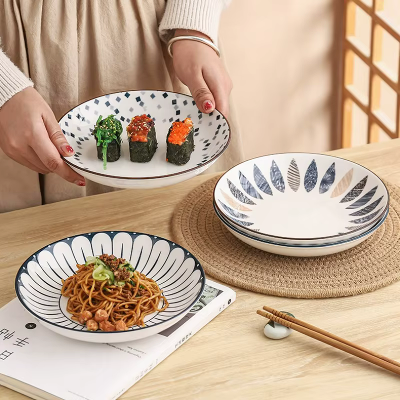 Assiette à dîner en céramique de Style japonais