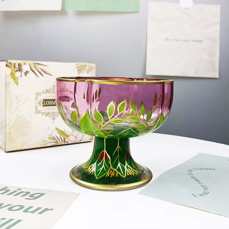 Verres à vin en cristal de style vintage