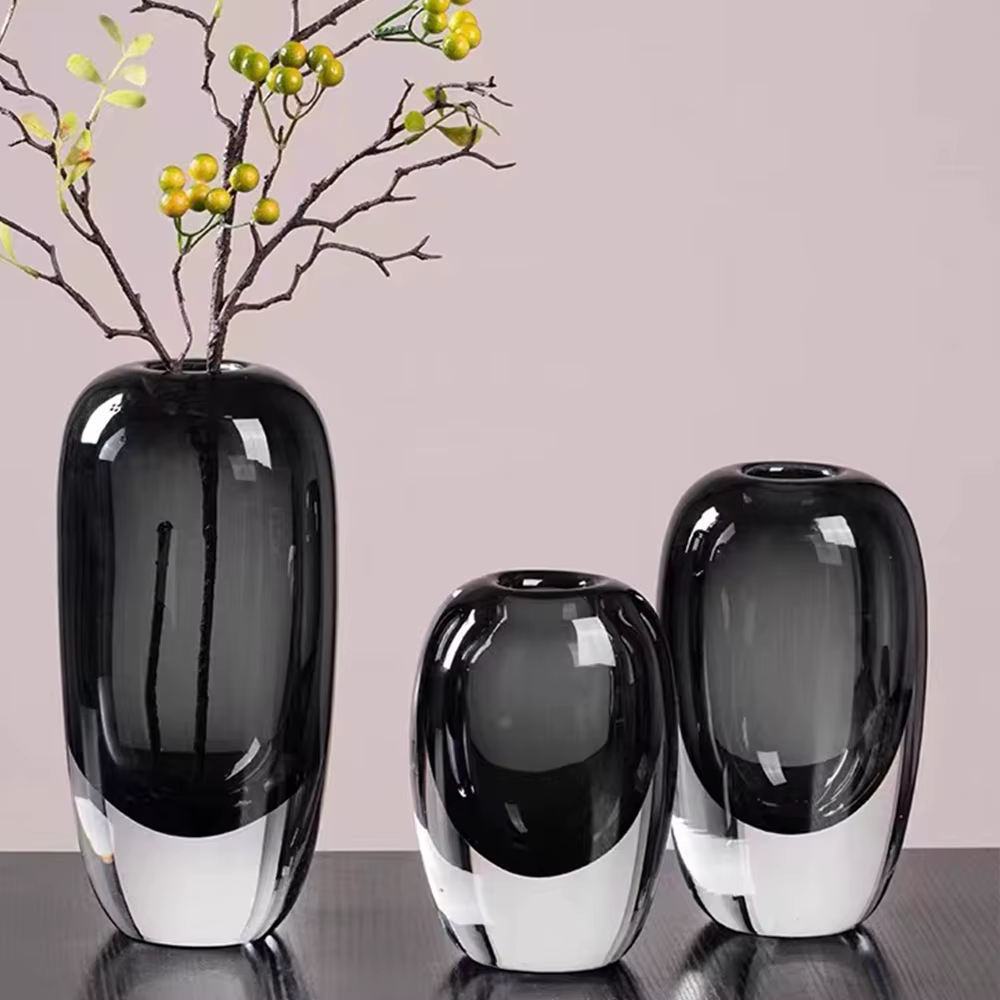 Vase en verre Transparent fleur de cristal