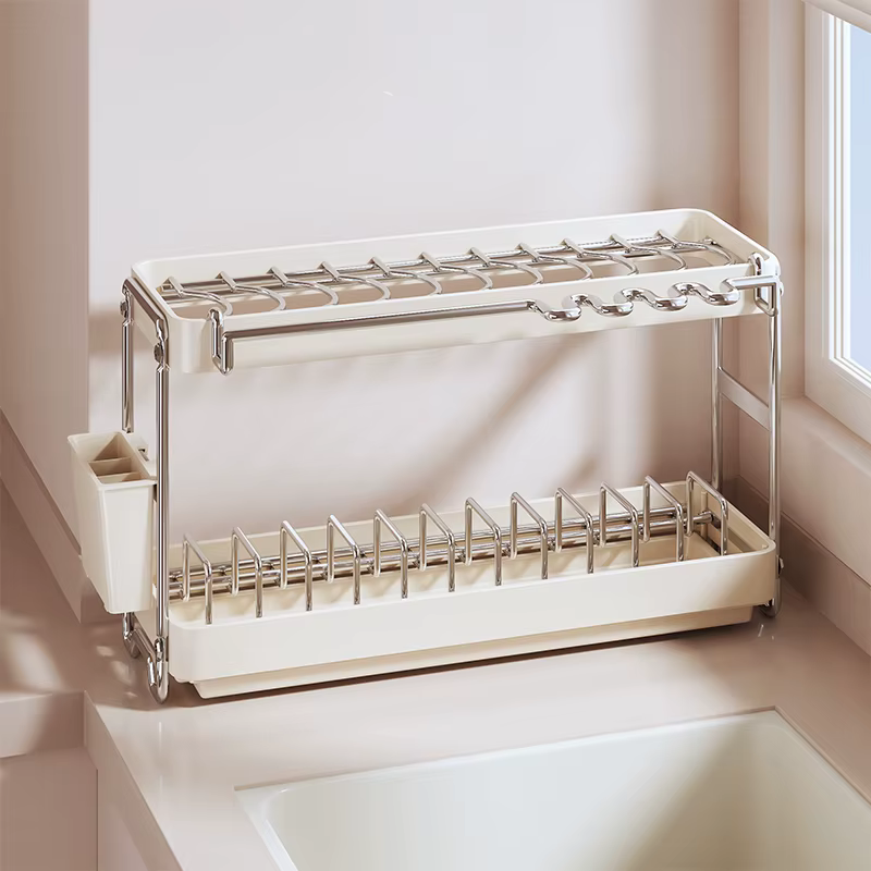 Égouttoir à vaisselle de cuisine multifonction Compact