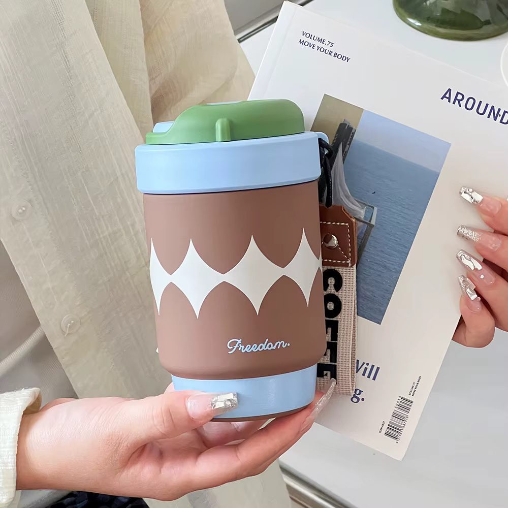 Tasse à café créative à Double boisson