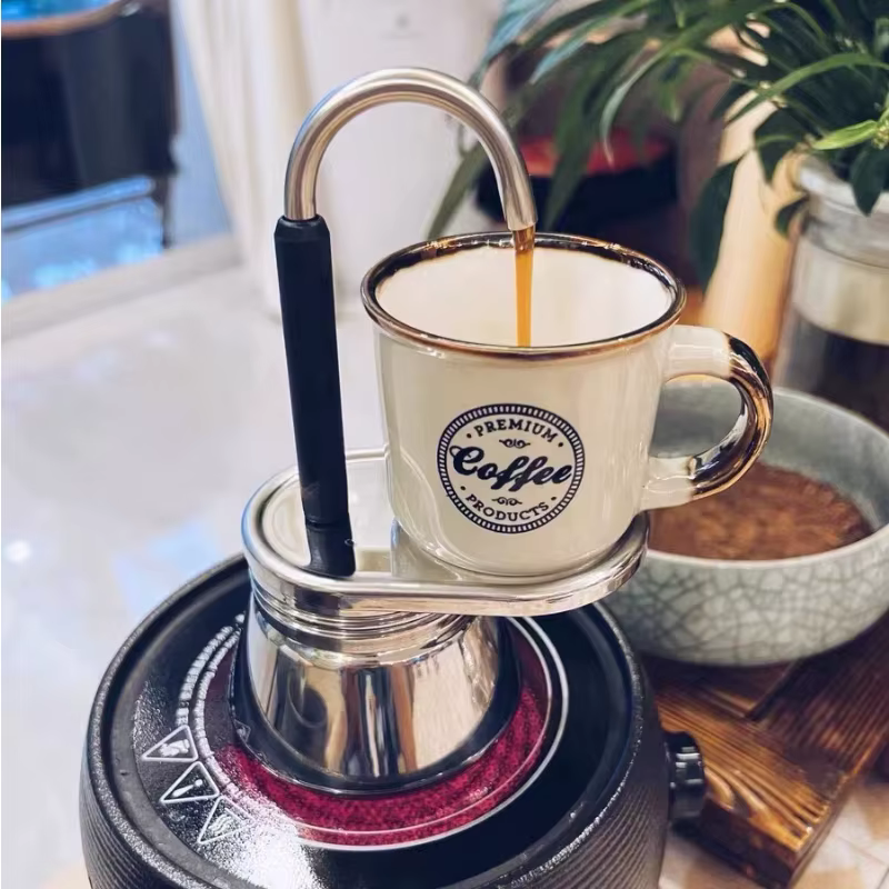 Cafetière Italienne en Acier Inoxydable 100