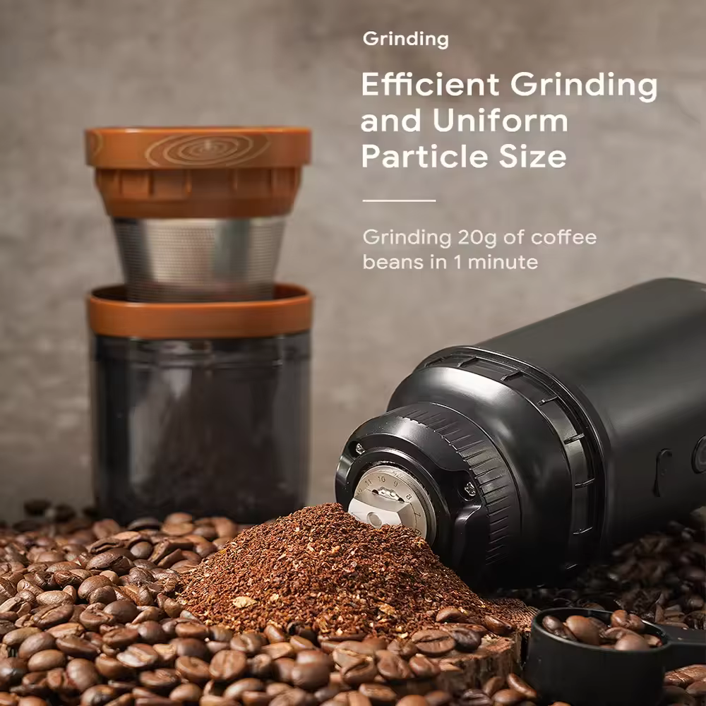 Moulin à café électrique portable en acier inoxydable