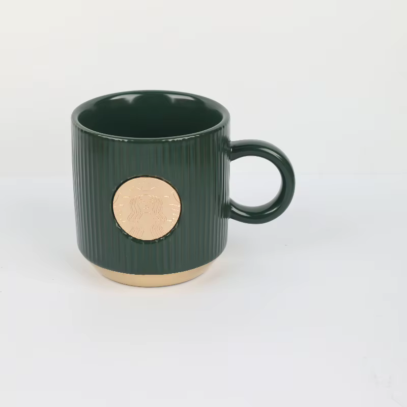 Mug Starbucks rétro à rayures vertes
