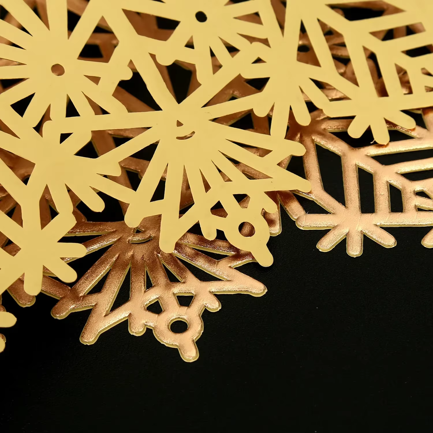 Napperon décoratif de Noël en PVC flocon de neige romantique