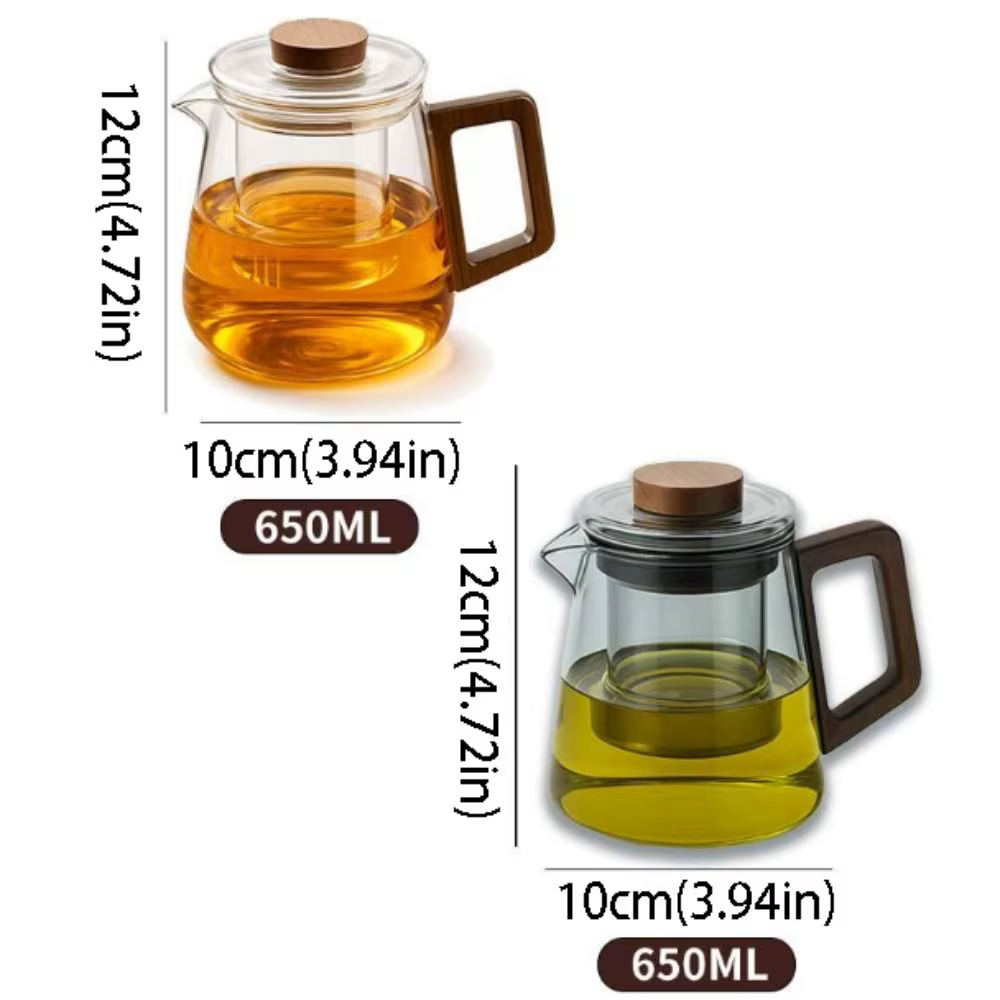 Théière en verre épais