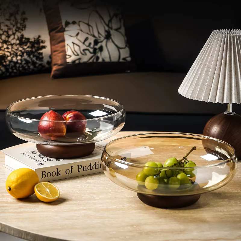 Assiette à fruits en verre